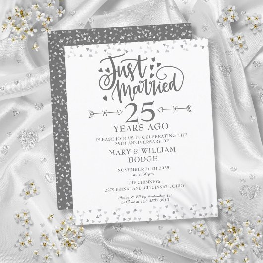 Budget Just Married 25e jubileum uitnodiging