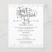 Budget Just Married 25e jubileum uitnodiging (Voorkant)