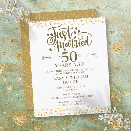 Budget Just Married 50e Jubileum Uitnodiging