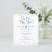 Budget Just Married 60e Jubileum Uitnodiging (Staand voorkant)