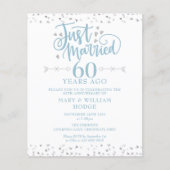Budget Just Married 60e Jubileum Uitnodiging (Voorkant)
