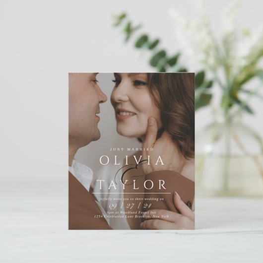 BUDGET Just Married Ampersand 2 Fotobruiloft (Staand voorkant)