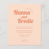 Budget Just Peachy Wedding Invitation Flyer (Voorkant)