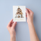 Budget Kaart met kerstboombegroetingen met foto's (Hand)