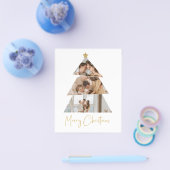 Budget Kaart met kerstboombegroetingen met foto's (Enkel)