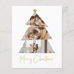 Budget Kaart met kerstboombegroetingen met foto's