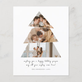 Budget Kaart met kerstboombegroetingen met foto's