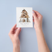 Budget Kaart met kerstboombegroetingen met foto's (Hand)