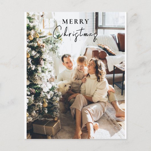 Budget Kaart met kerstboombegroetingen met foto's (Achterkant)