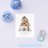 Budget Kaart met kerstboombegroetingen met foto's (Enkel)