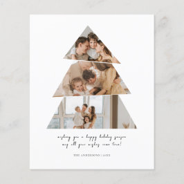 Budget Kaart met kerstboombegroetingen met foto's