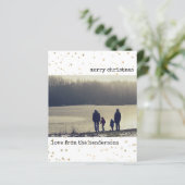 Budget Kaart met kerstmis Gold Stars (Staand voorkant)