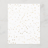 Budget Kaart met kerstmis Gold Stars (Achterkant)