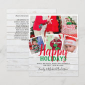 BUDGET Kaarten voor kerstFeestdagen met foto's - C (Voorkant / Achterkant)