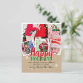 BUDGET Kaarten voor kerstFeestdagen met foto's - C (Staand voorkant)