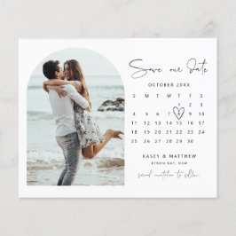 BUDGET kalender foto Sla de datum op Uitnodiging Flyer