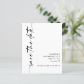 Budget Kalligrafie Afstuderen Save the Date (Staand voorkant)