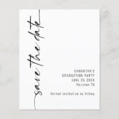 Budget Kalligrafie Afstuderen Save the Date (Voorkant)