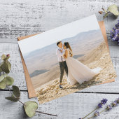 Budget kalligrafie bruiloft dank u 2 foto flyer