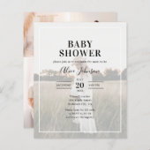 Budget Kalligrafie Foto Baby shower (Voorkant / Achterkant)