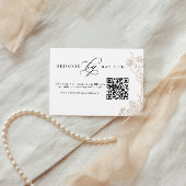 Budget Kalligrafie Hand getrokken Bloemen QR Code  Informatiekaartje