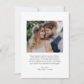 Budget kalligrafie net getrouwd bruiloft foto aankondiging (Achterkant)