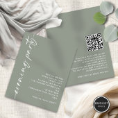 Budget Kalligrafie QR Sage Huwelijksavond Feest