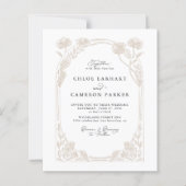 Budget Kalligrafie Roos Orchard Garden Wedding (Voorkant)