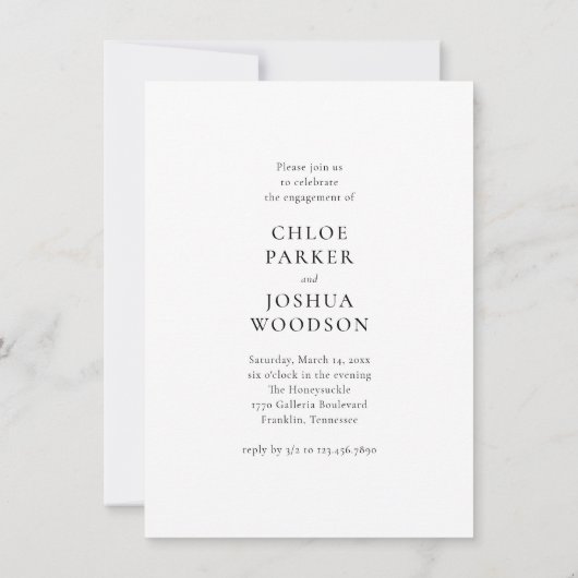 Budget Kalligrafie Script Photo Engagement Party Kaart (Achterkant)