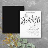 Budget Kalligrafie Script Zwart & Wit Bruiloft