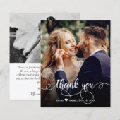 Budget kalligrafie Weduwfoto Hartelijk dank (Voorkant / Achterkant)