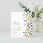 Budget Kamille Baby in Bloom Douche Uitnodiging (Staand voorkant)