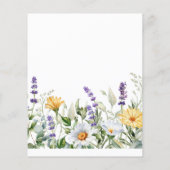 Budget Kamille Baby in Bloom Douche Uitnodiging (Achterkant)