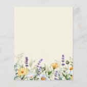 Budget Kamille Bloemen Baby shower Uitnodiging (Achterkant)