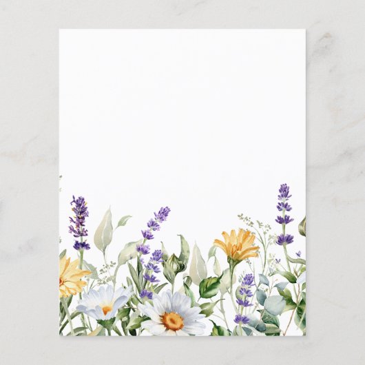 Budget Kamille & Eucalyptus Doopuitnodiging (Achterkant)