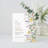 Budget Kamille & Eucalyptus Save the Date Nodig (Staand voorkant)