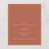 Budget kaneel bruiloft viering uitnodigen (Achterkant)