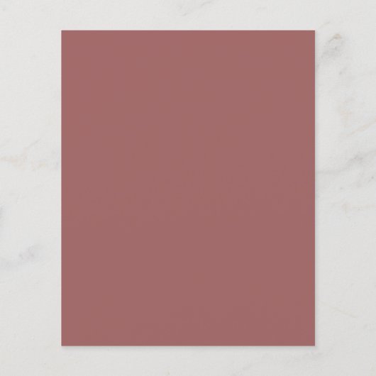 Budget Kaneelroze Script Trouwkaart (Achterkant)