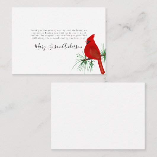 BUDGET Kardinaal begrafenis Memorial Notitiekaartje (Voorkant / Achterkant)