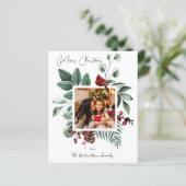 Budget Kardinaal Bird & Pine Merry-kerstfoto (Staand voorkant)