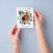 Budget Kardinaal Bird & Pine Merry-kerstfoto Flyer (Hand)