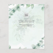 BUDGET Katholieke bruiloft Uitnodiging Botanisch Flyer (Achterkant)