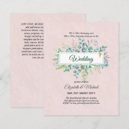 Budget KATHOLIEKE Christelijke TROUWKAART Groene d