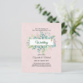 Budget KATHOLIEKE Christelijke TROUWKAART Groene d (Staand voorkant)