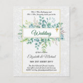 Budget KATHOLIEKE christelijke TROUWKAART Groene d (Voorkant)