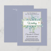 Budget KATHOLIEKE christelijke TROUWKAART Groene d (Voorkant / Achterkant)