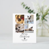 BUDGET Kattekerstfeest Huisdier Katten Kerstkaart (Staand voorkant)