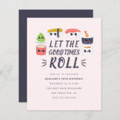 Budget Kawaii Sushi Rolls Birthday Party (Voorkant / Achterkant)