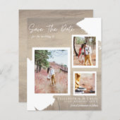 BUDGET kersenfoto RUSTICAL SAVE the DATE (Voorkant / Achterkant)