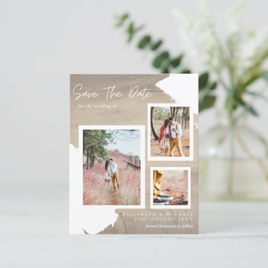 BUDGET kersenfoto RUSTICAL SAVE the DATE  (Staand voorkant)